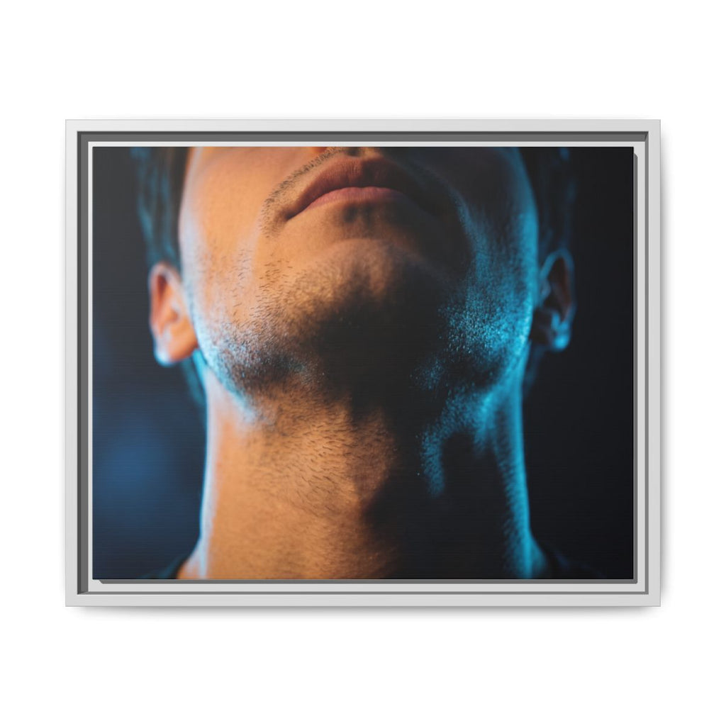 Framed Matte Canvas - Neon Pulse Core — White / 1.25"