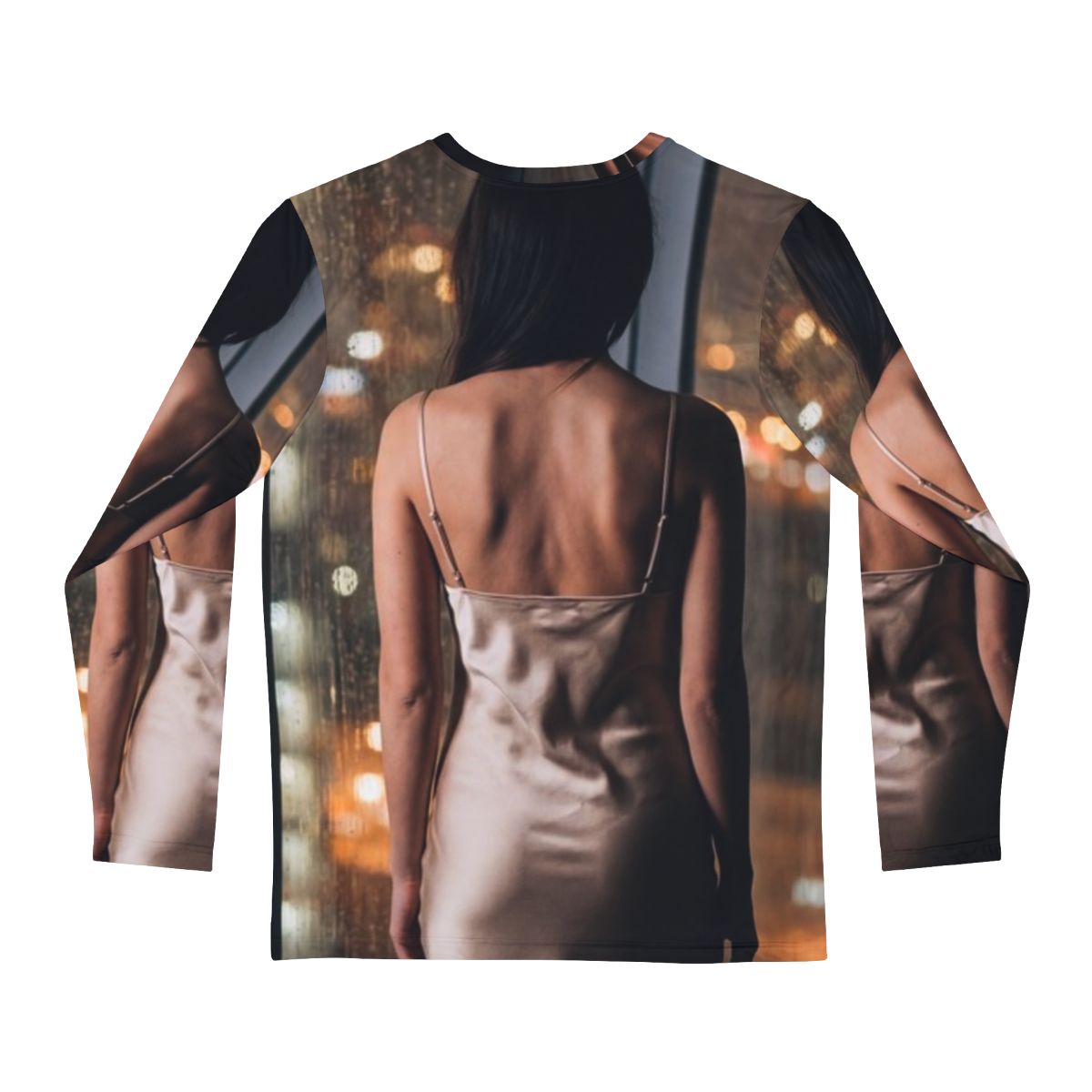 Men's Long Sleeve Shirt - Shimmering City | Echovira Gallery