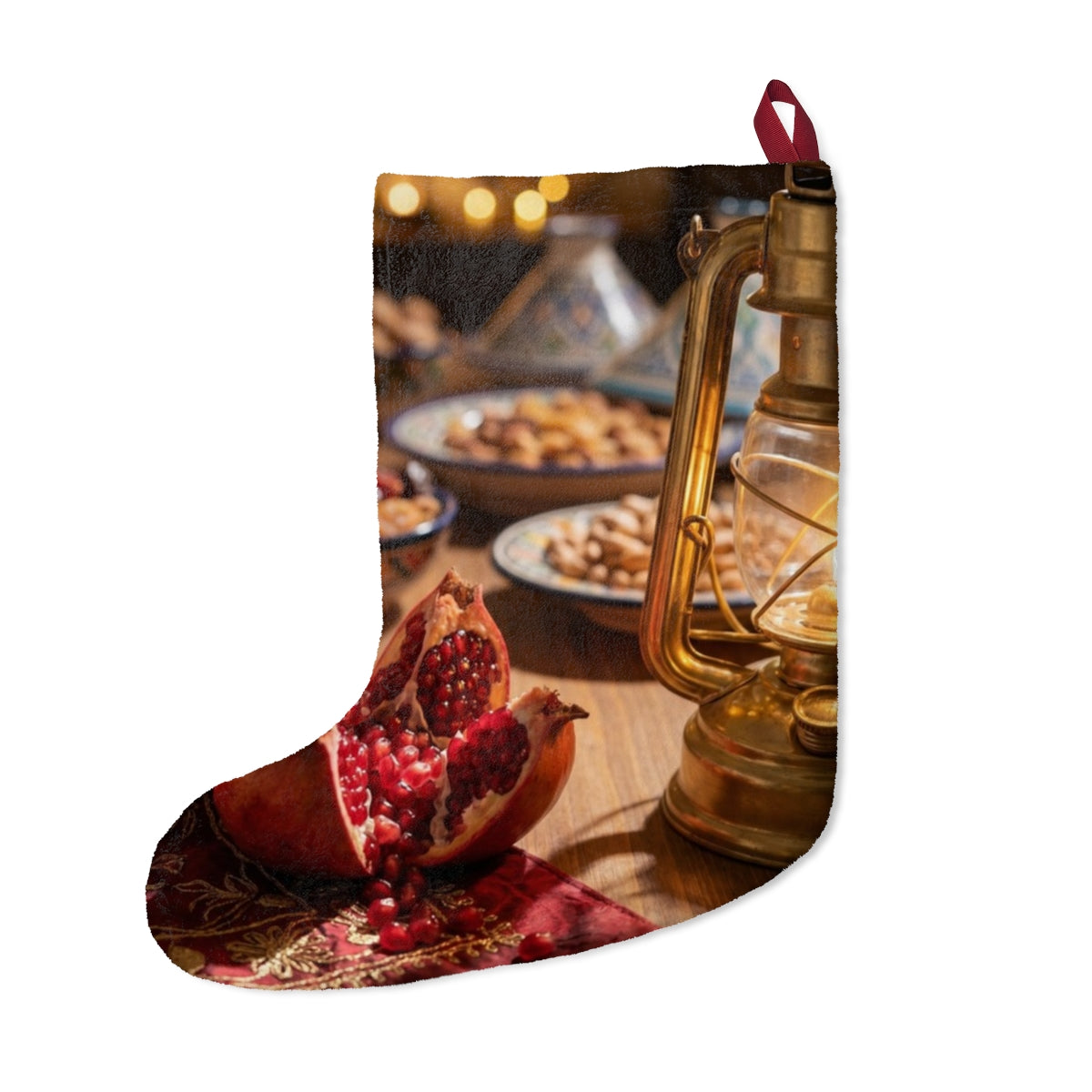 Christmas Stocking - Warm Lantern Harvest Still Life |...