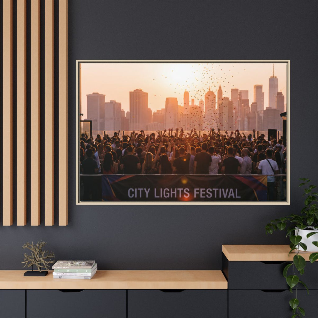 Framed Matte Canvas - City Lights Festival (10×8, 12×9... |...