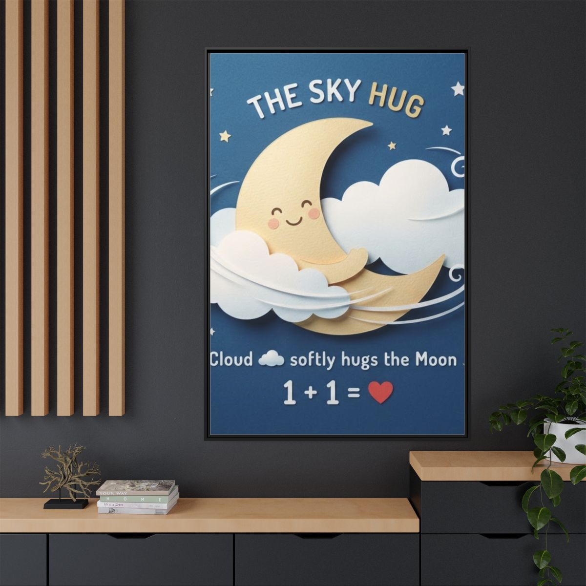 Matte Canvas Framed - The Sky Hug — Black / 1.25" (8×10... |...