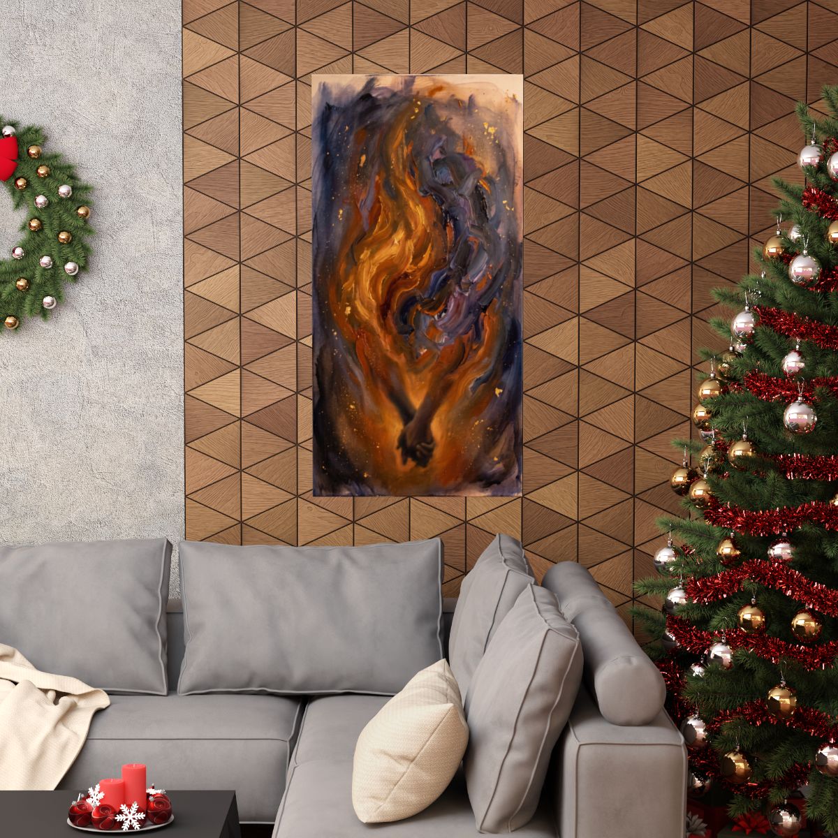 Matte Vertical Poster - Ember Resonance Wall Art (8×10 &......
