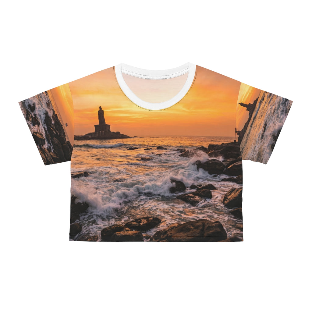 Crop Tee - Golden Coastal Wanderlust
