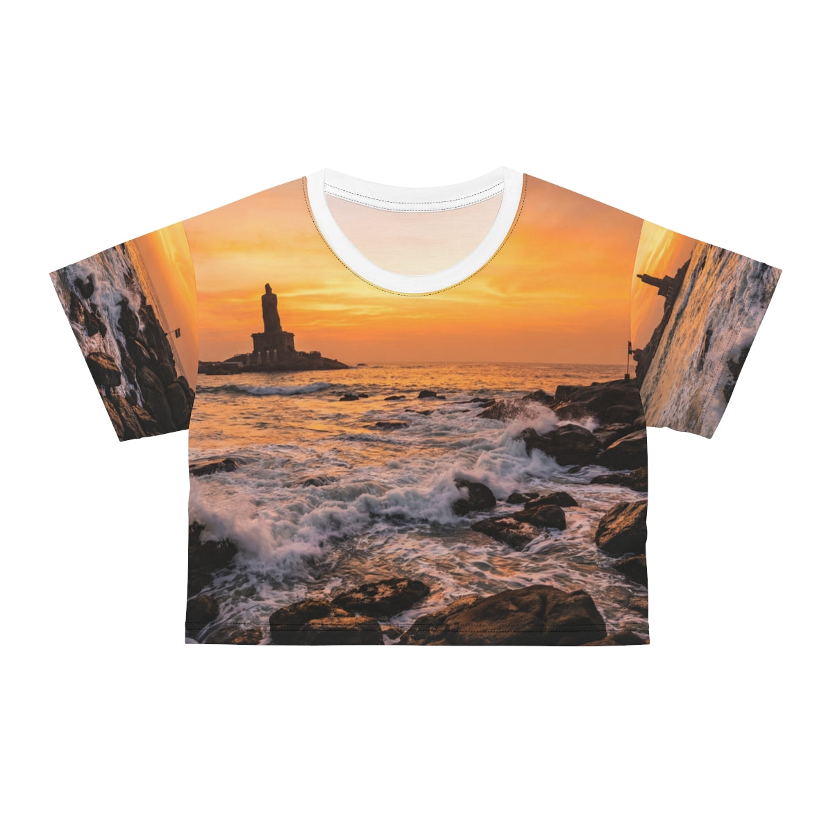 Crop Tee - Golden Coastal Wanderlust