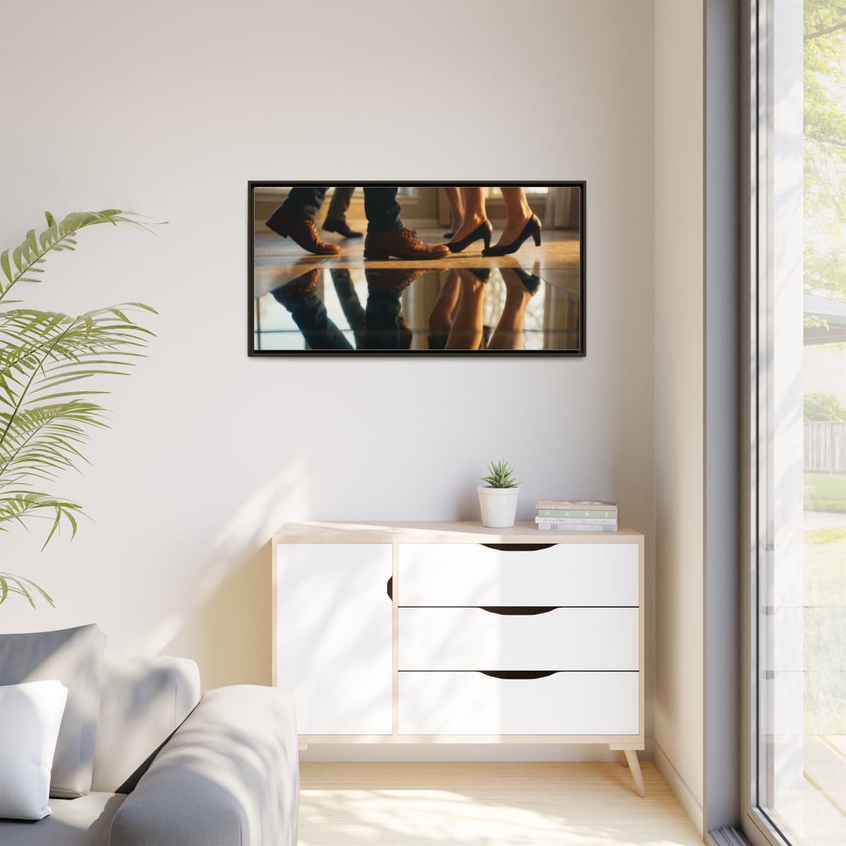 Matte Canvas, Framed - Golden Hour Reflections Cinematic Art...