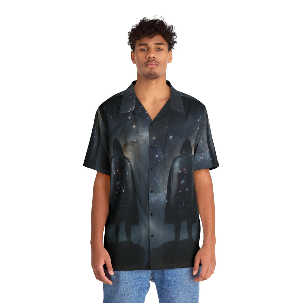 Men's Hawaiian Shirt - Cosmic Sentinel Orion Constellation...