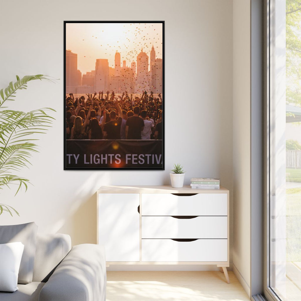 Framed Matte Canvas - City Lights Festival (8×10, 9×12... |...