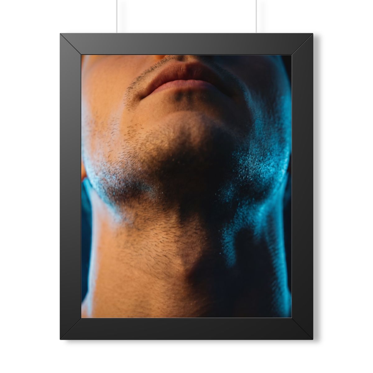Framed Vertical Poster - Neon Horizon Portrait — Black... |...