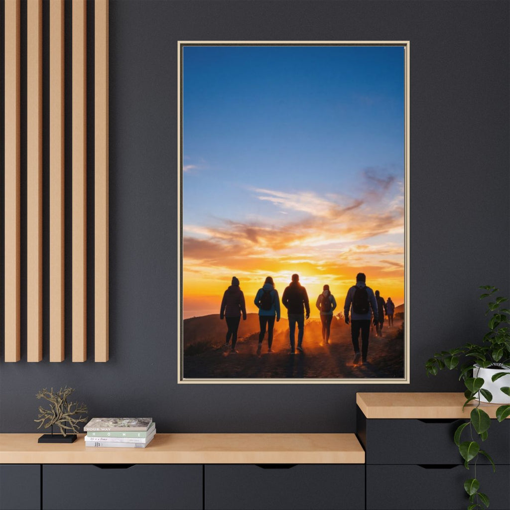 Framed Matte Canvas - Sunset Trail — Natural / 1.25" (8×10...
