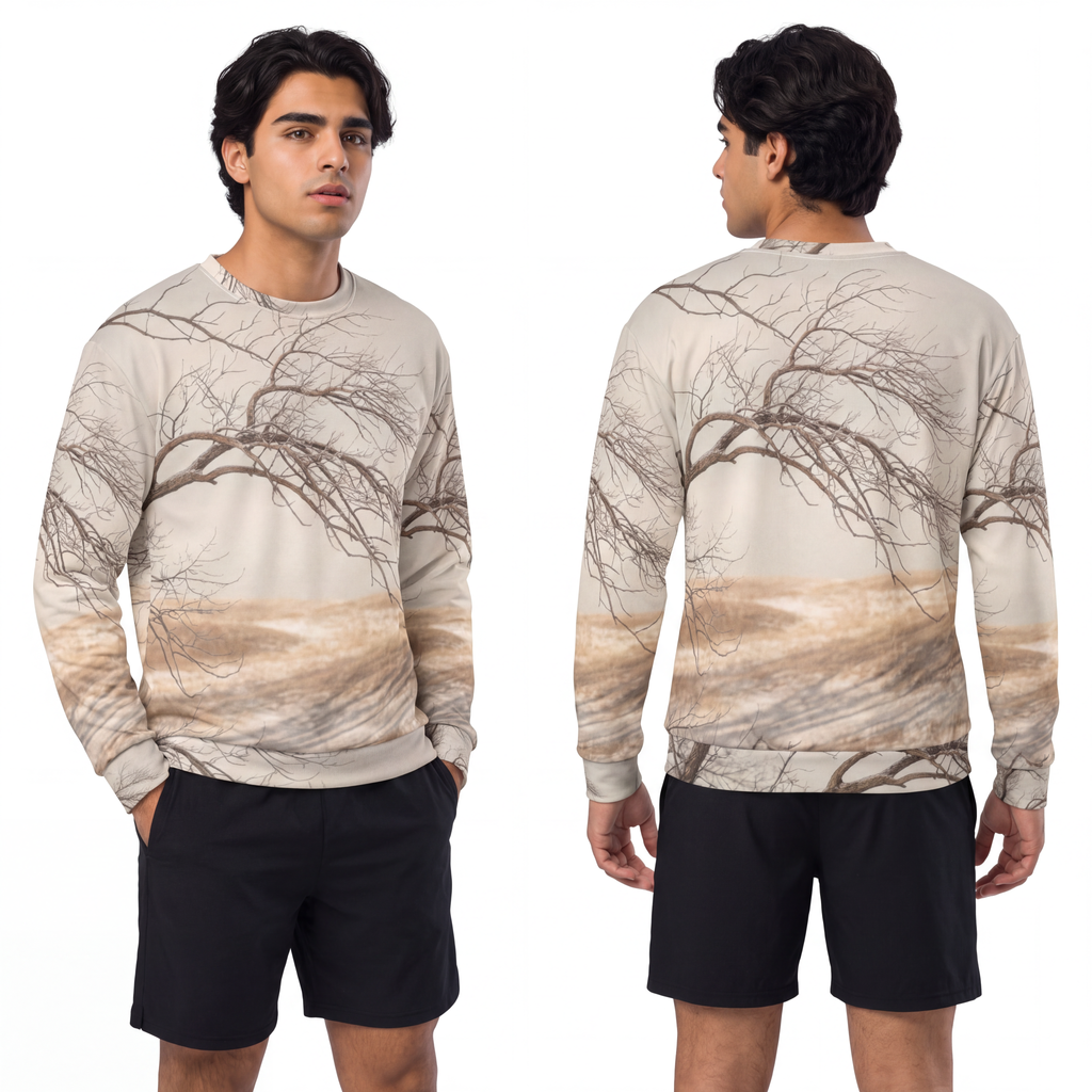 Men's Unisex Sweatshirt - Silent Branches Winter Landscape...