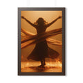 Framed Vertical Poster - Fire Dance Ascent — Walnut (11×14...