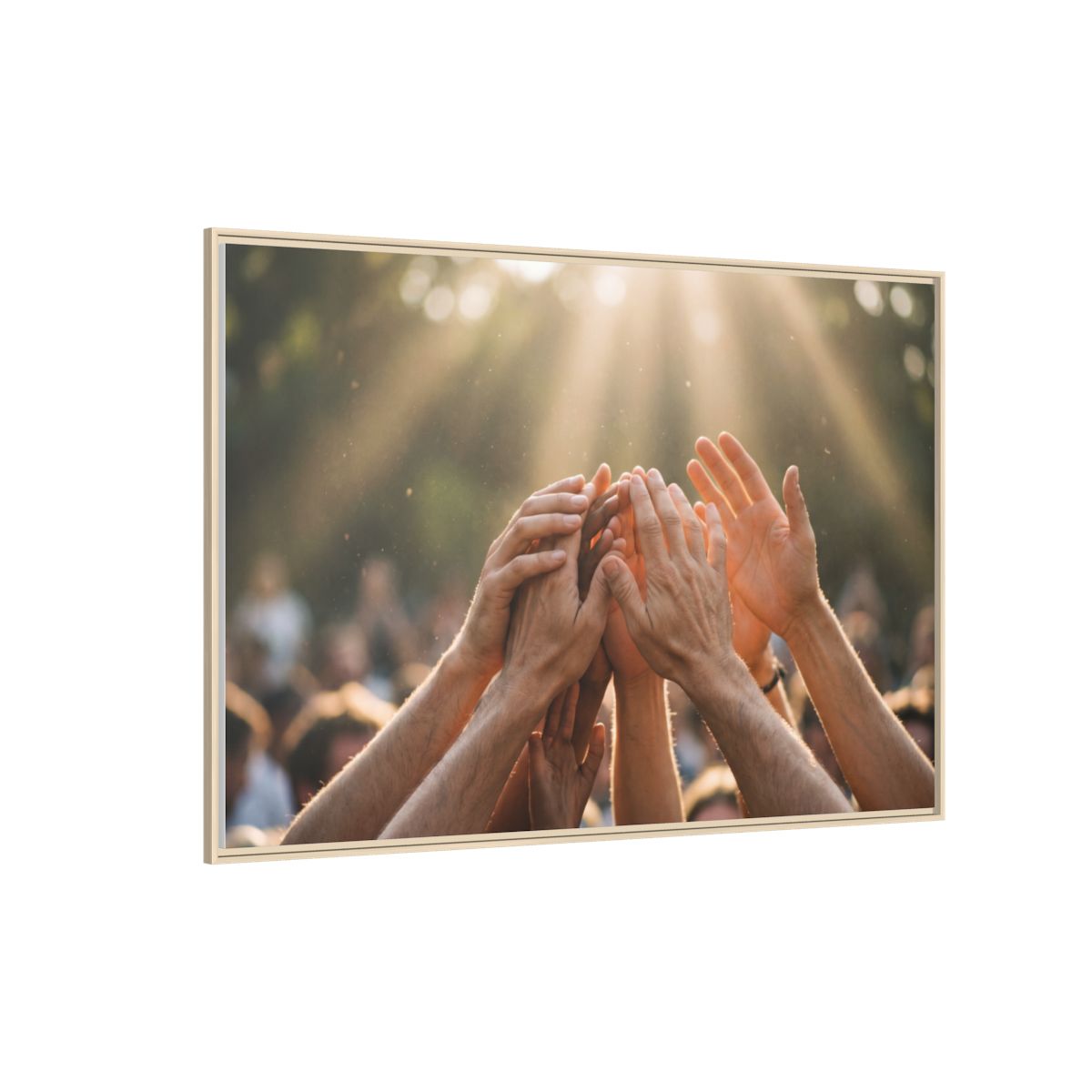 Matte Canvas, Framed - Golden Rays of Unity Wall Art (10×8...