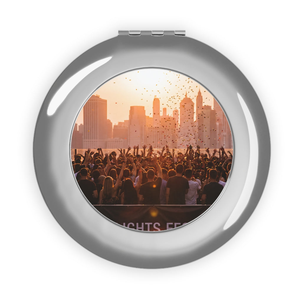 Compact Travel Mirror - City Lights | Echovira Gallery