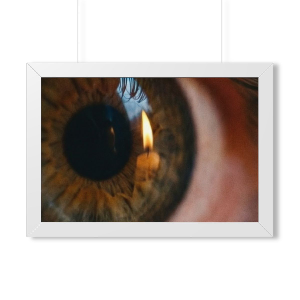 Framed Horizontal Poster - Amber Iris Reflection Fine Art......