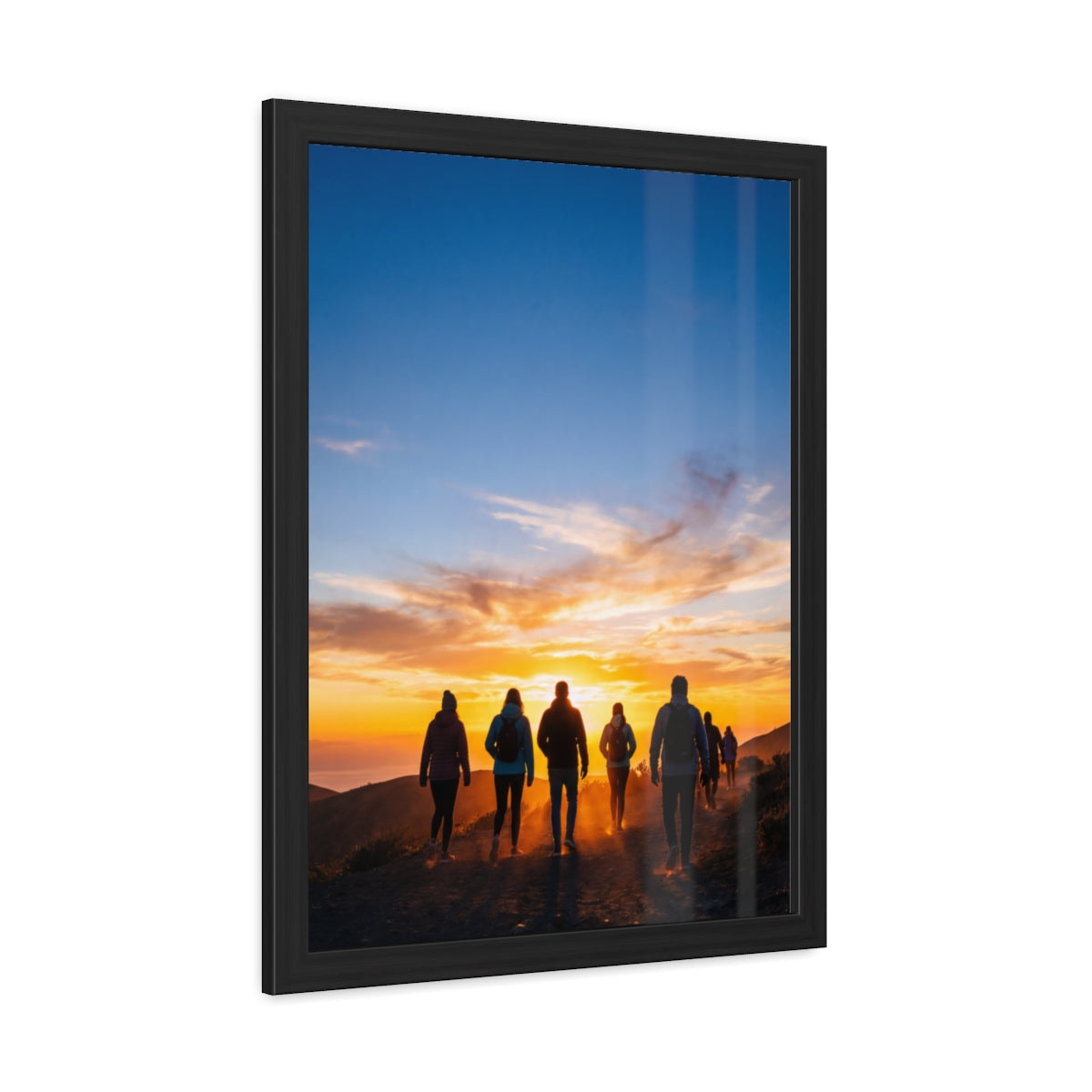 Framed Poster - Sunset Silhouette — Portrait