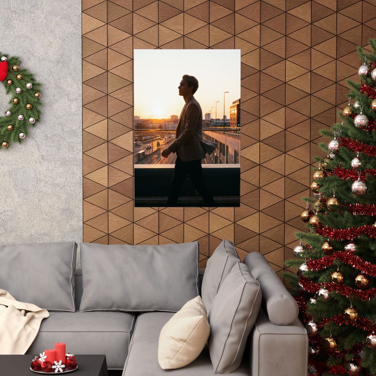 Matte Vertical Poster - Golden Hour Walk (8×10 & 36×54) |...