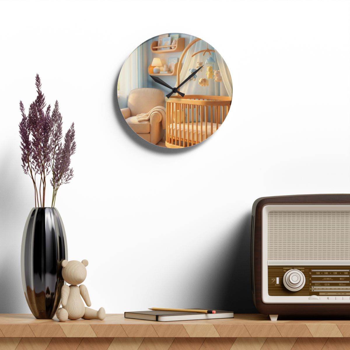 Nursery Dream Acryl-Wanduhr – Time