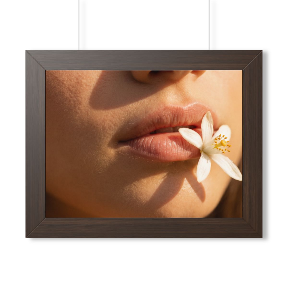 Framed Horizontal Poster - Golden Flora Panorama — Walnut......