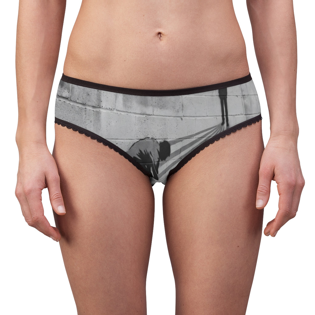 Women's Briefs with Urban Street Mural Art