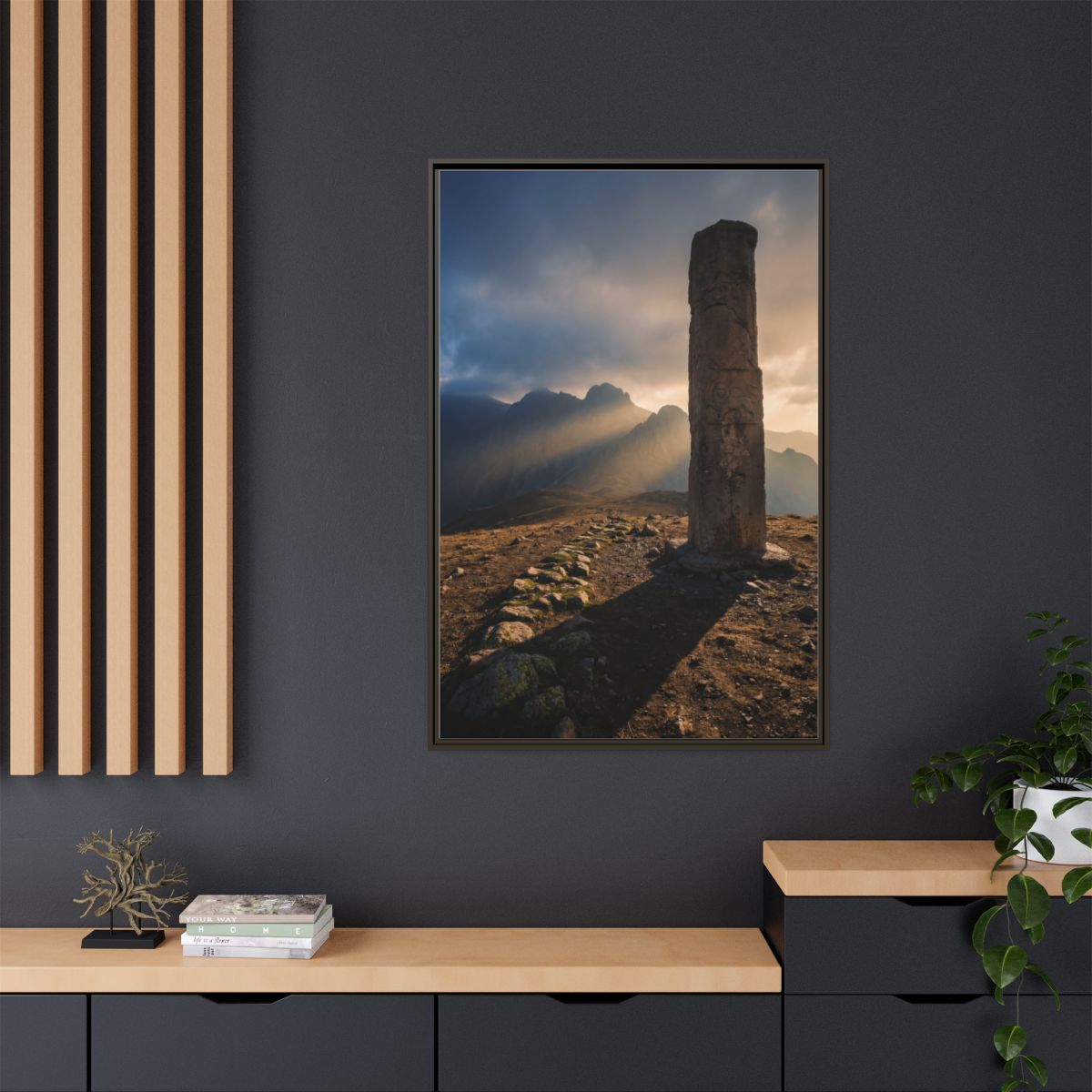 Framed Matte Canvas - Sun Peak