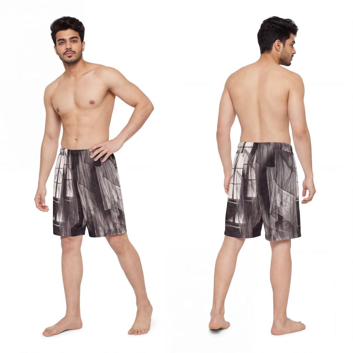 Men's Sports Shorts - Spectral Drapery | Echovira Gallery
