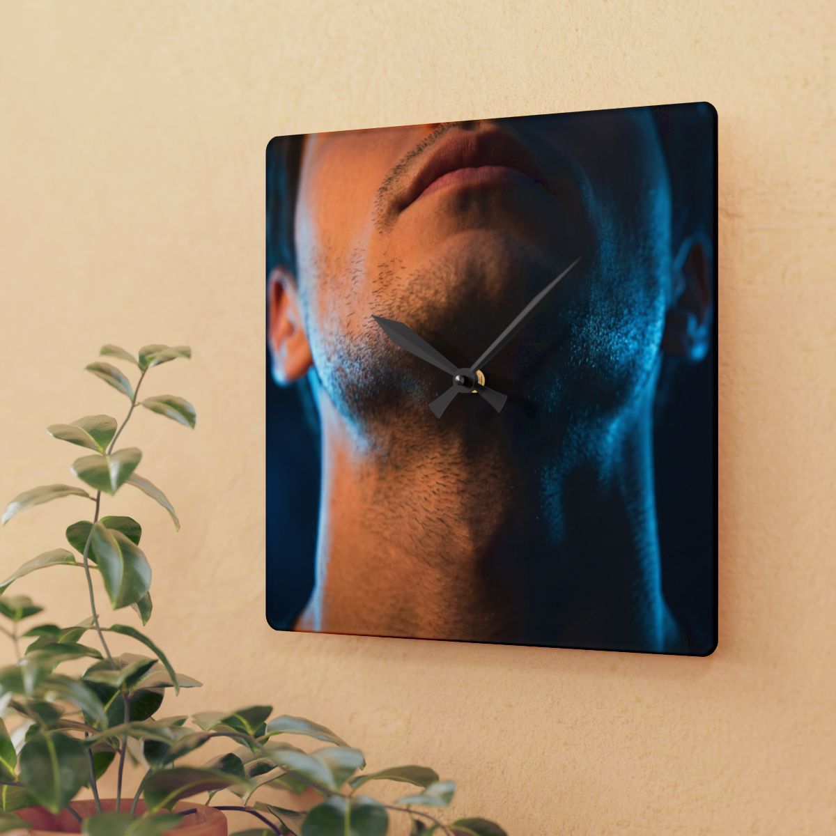 Acrylic Wall Clock - Synthwave Time