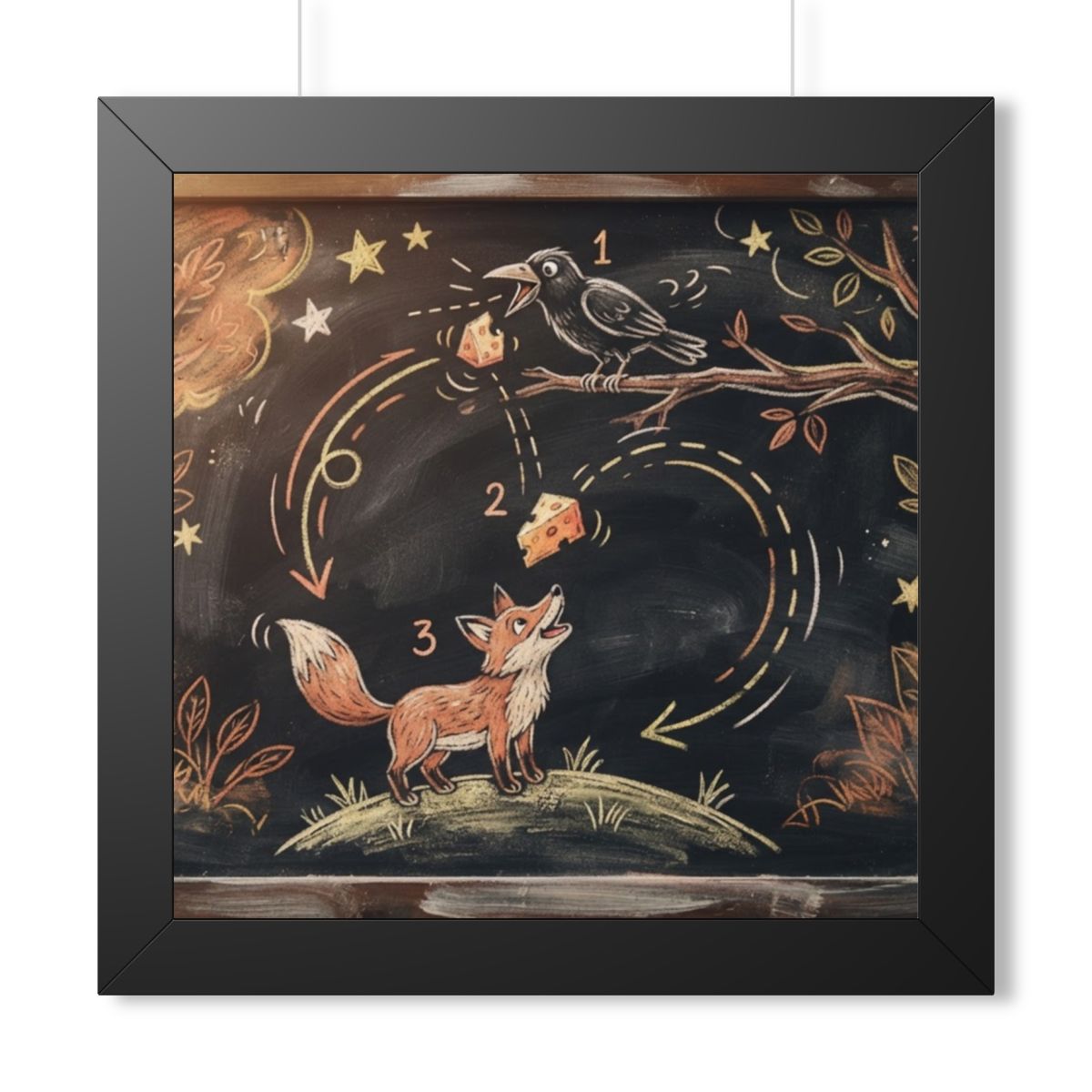 Framed Horizontal Poster - Storybook Slate — Black (14×11......