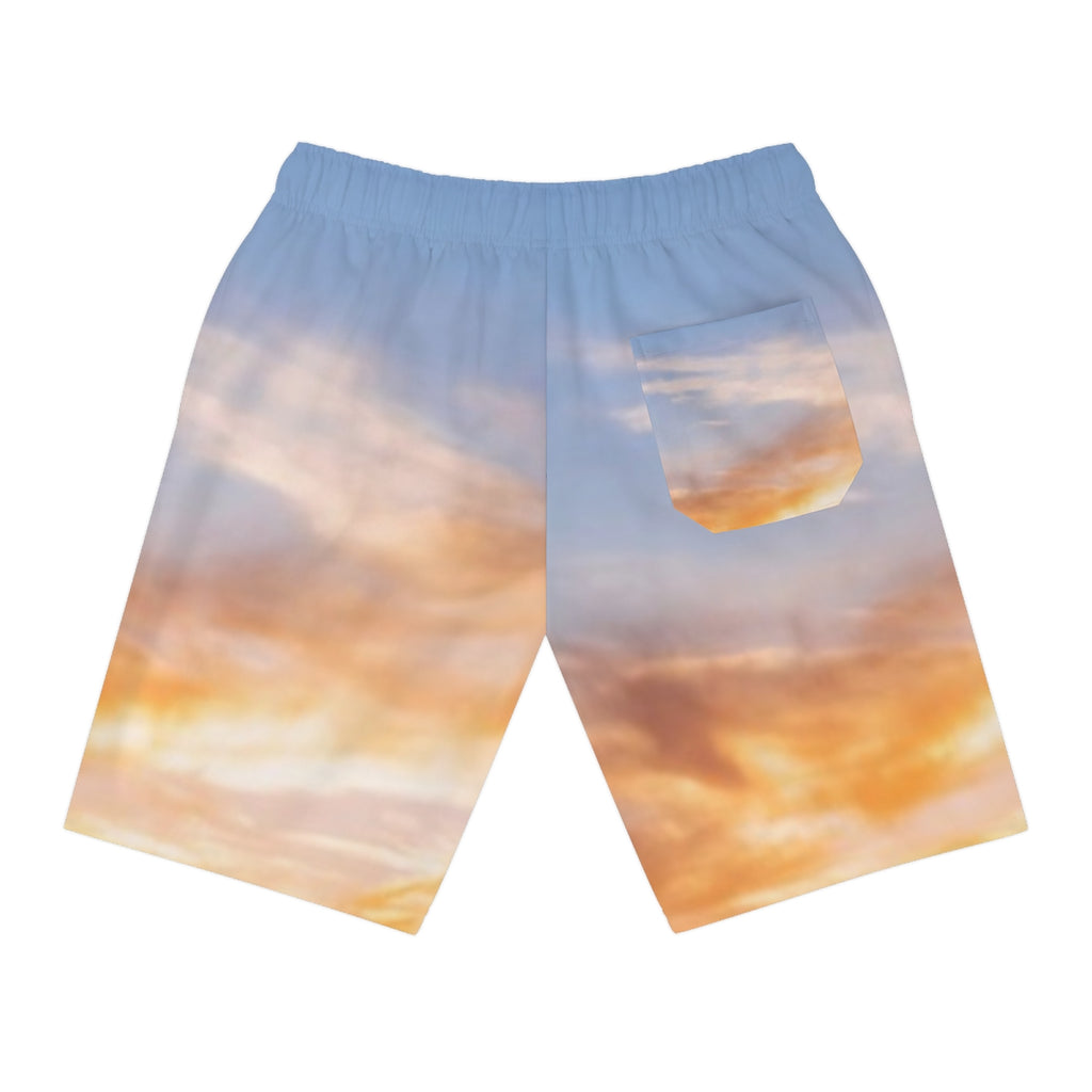 Men's Athletic Long Shorts - Sunset Ridge | Echovira Gallery