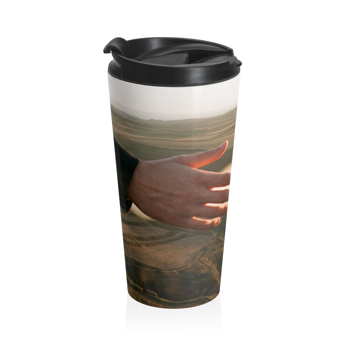 Stainless Steel Travel Mug - The Infinite Touch | Ethereal...