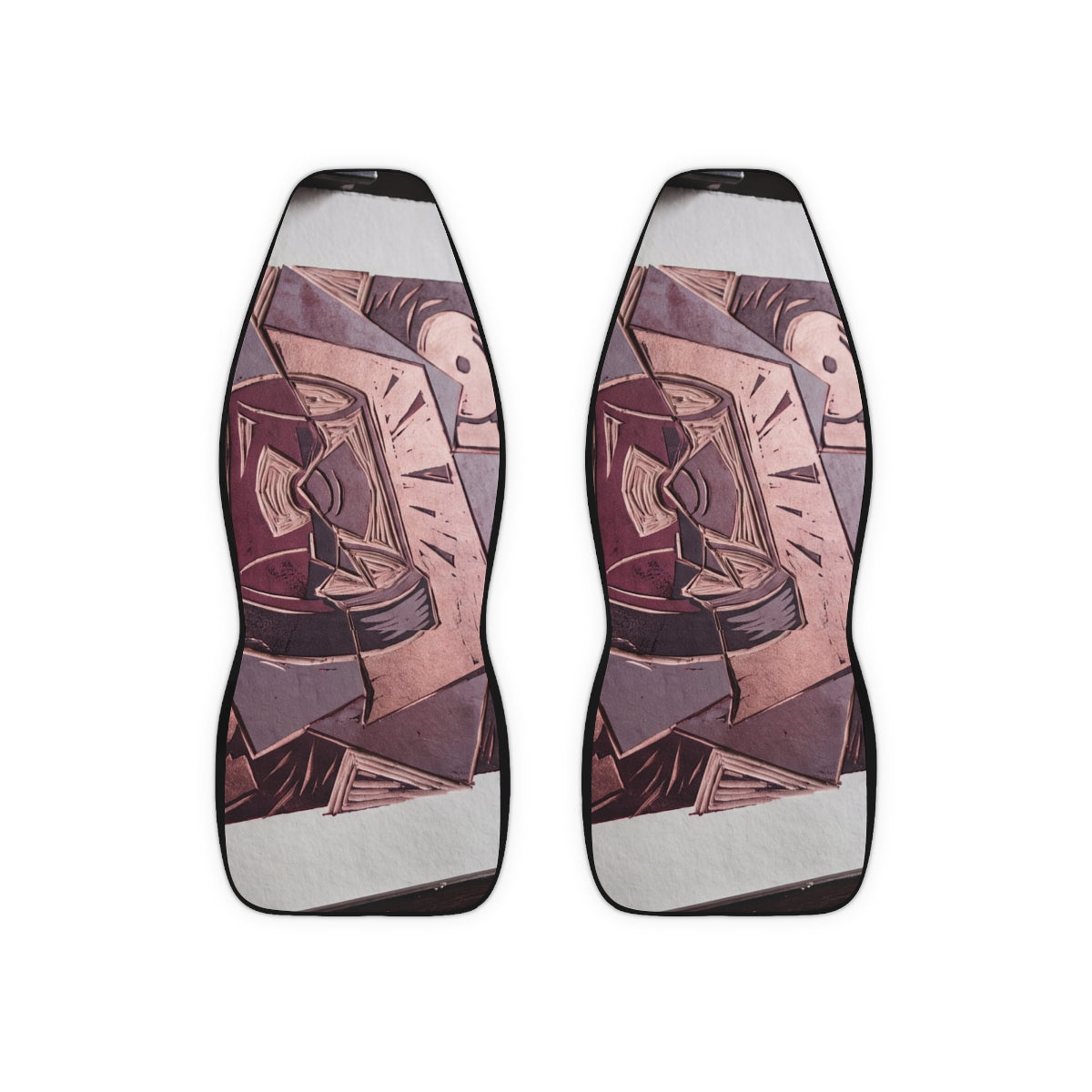 Car Seat Covers - Geometric Linocut Rhythm | Echovira...