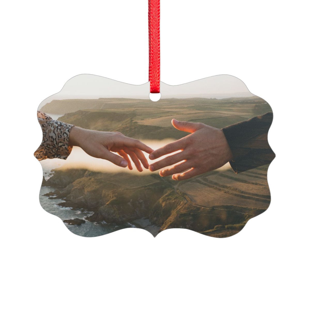 Acrylic Ornament - The Infinite Touch | Ethereal Coastal Art...