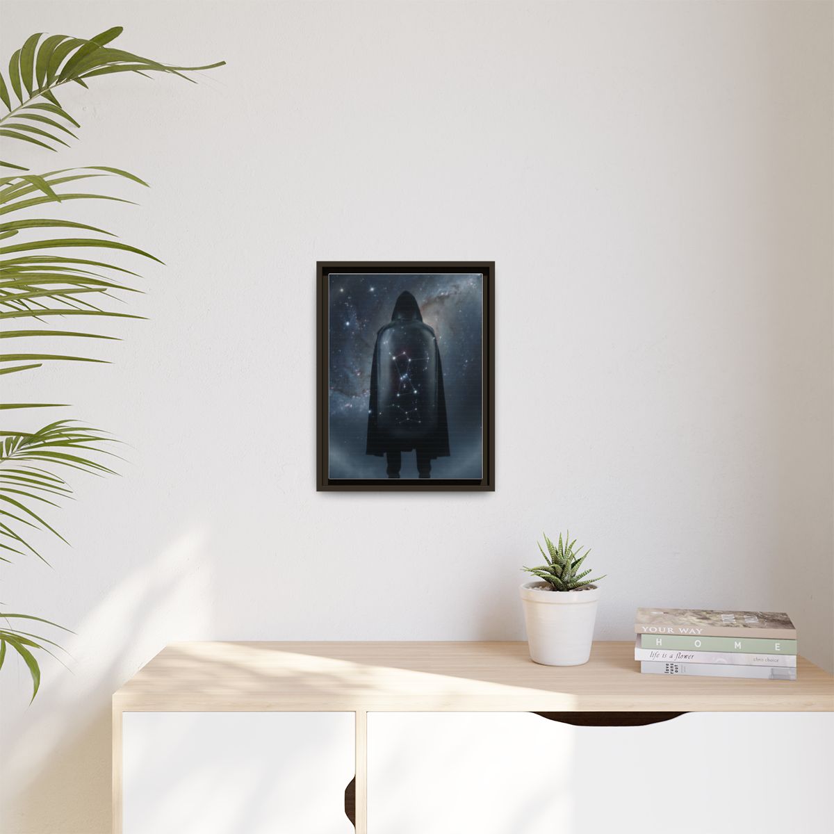 Matte Canvas, Framed - Cosmic Sentinel Orion Constellation...