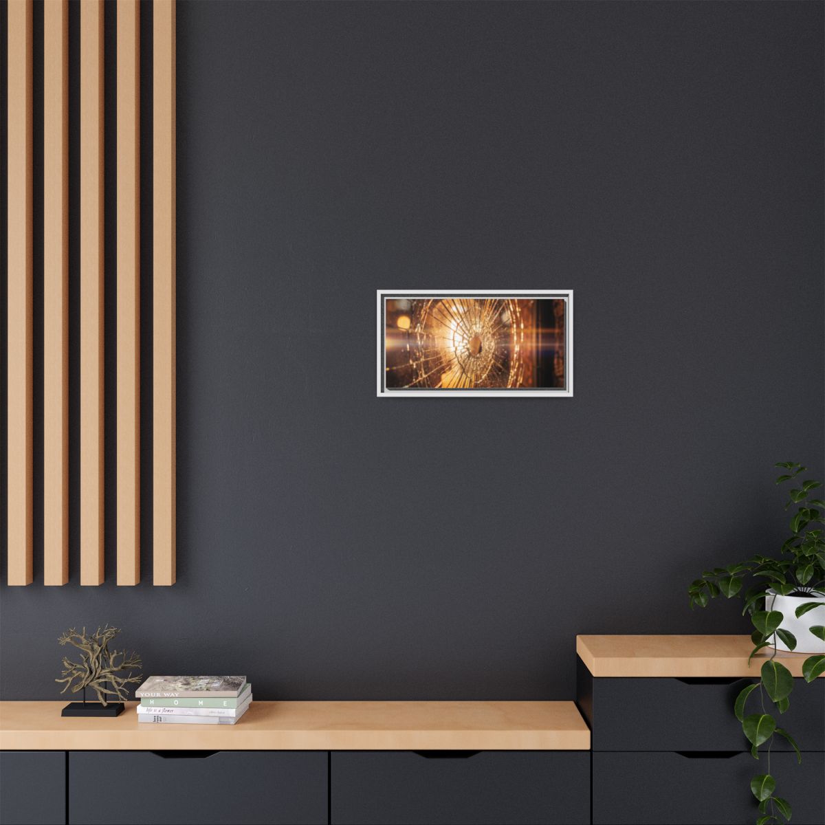 Framed Matte Canvas - Shattered Glass
