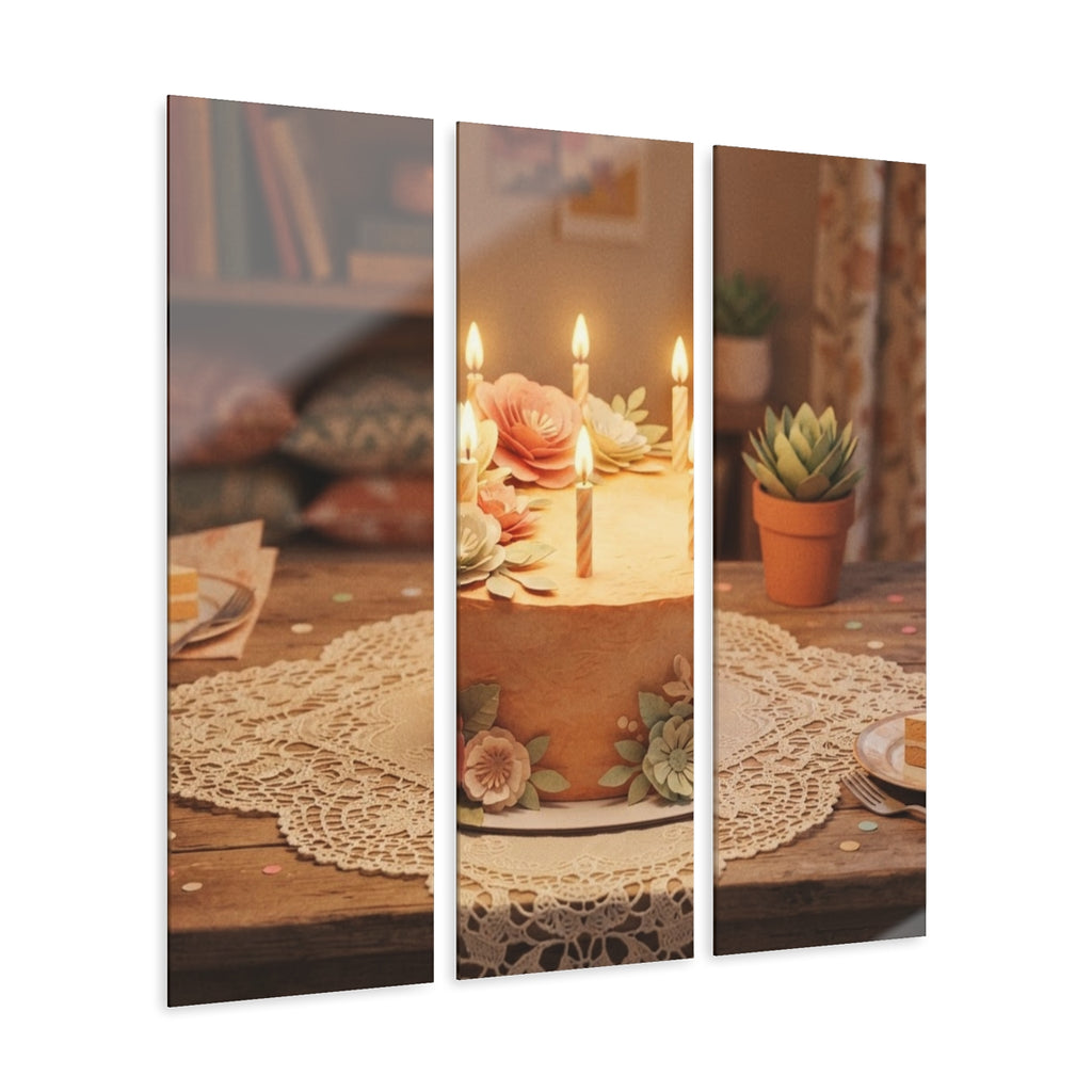 Acrylic Prints Triptych - Celebration Radiance — Portrait |...