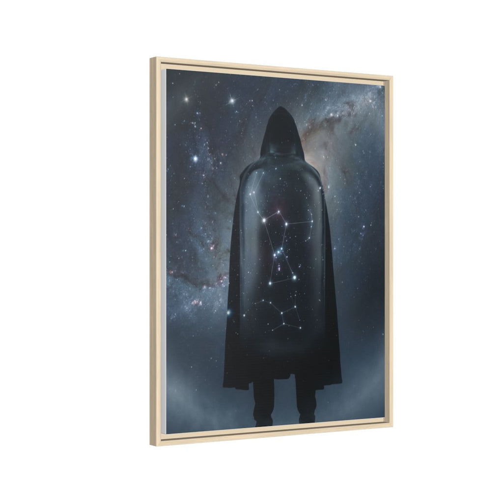 Framed Matte Canvas - Cosmic Sentinel — Natural / 1.25" (8×10, 9×12, 11×14, 12×16, 10×20, 12×18, 16×20, 16×24, 12×36, 18×24, 20×24, 16×32, 20×30, 24×30, 16×48, 24×32, 24×36, 24×48, 20×60, 30×40, 32×48, 30×60 & 40×60)