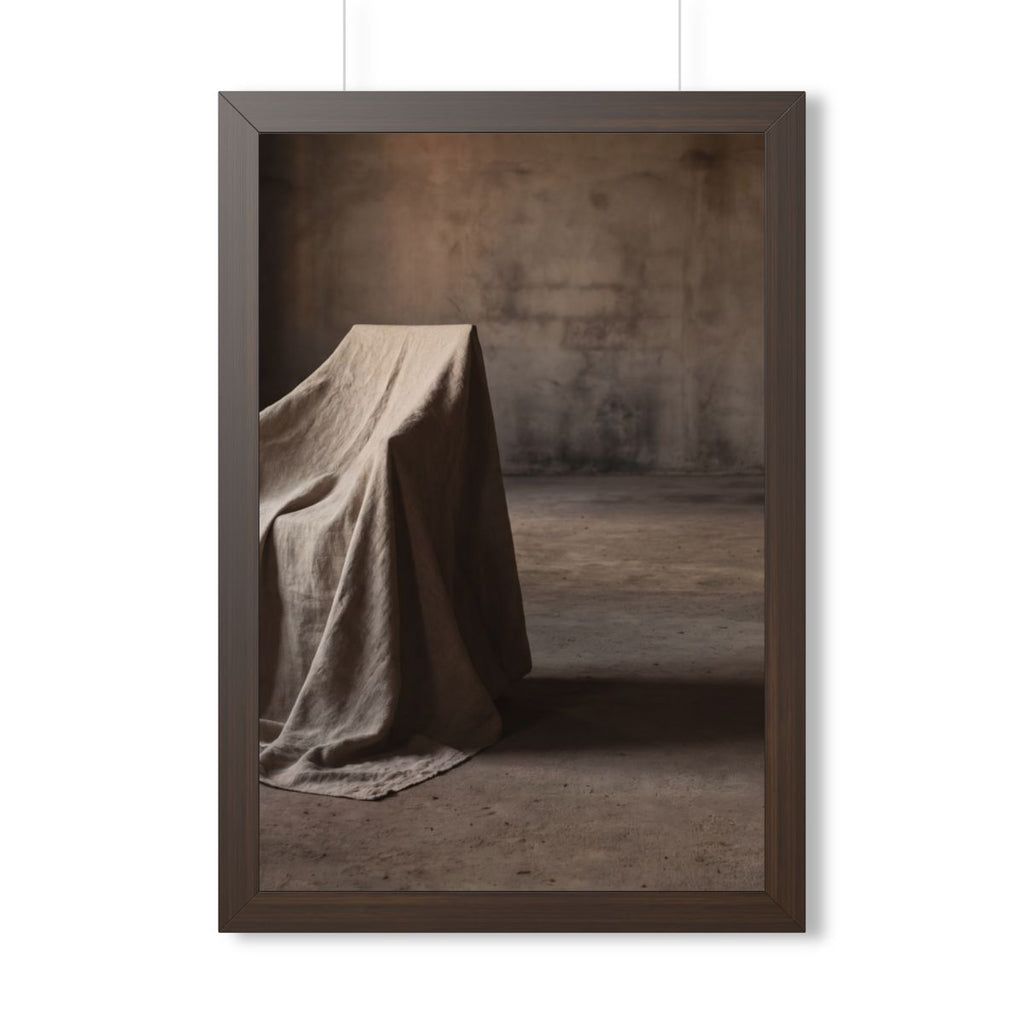 Framed Vertical Poster - Draped Silence Still Life Art... |...