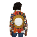 Women's Puffer Jacket - Unity Mandala Folk Art | Echovira...