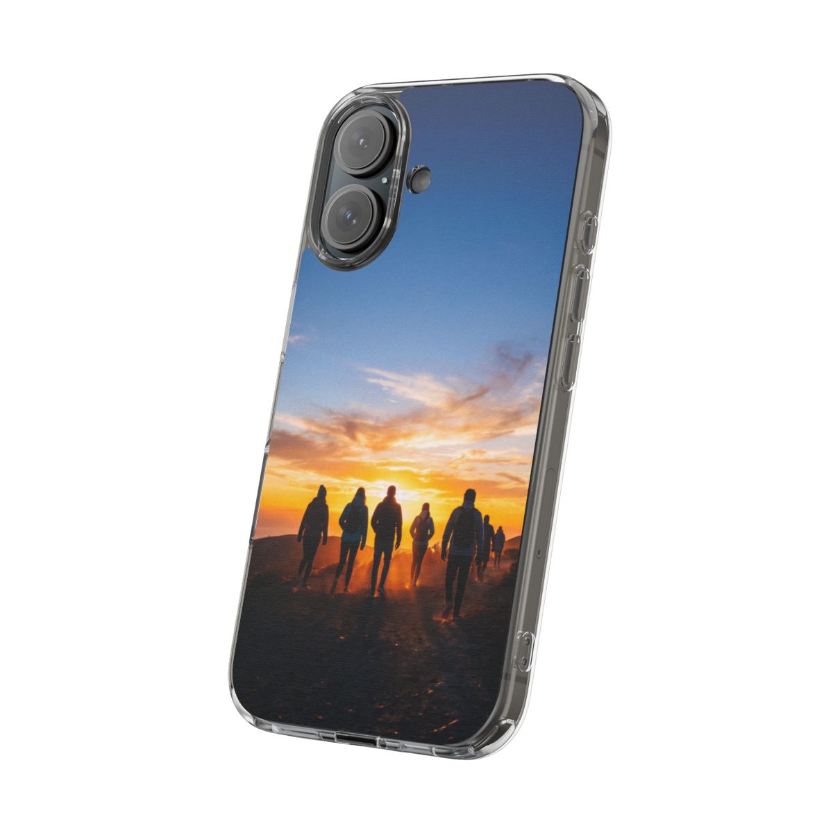 Clear Impact-Resistant Cases - Clear Phone Case - Sunset...