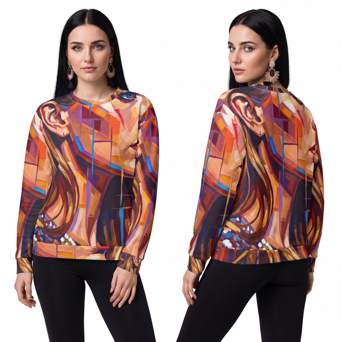 Unisex Sweatshirt - Shattered Elegance | Echovira Gallery