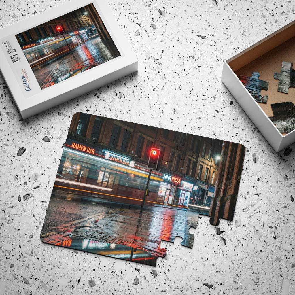 Rainy City Neon Kids' Puzzle 30-Piece