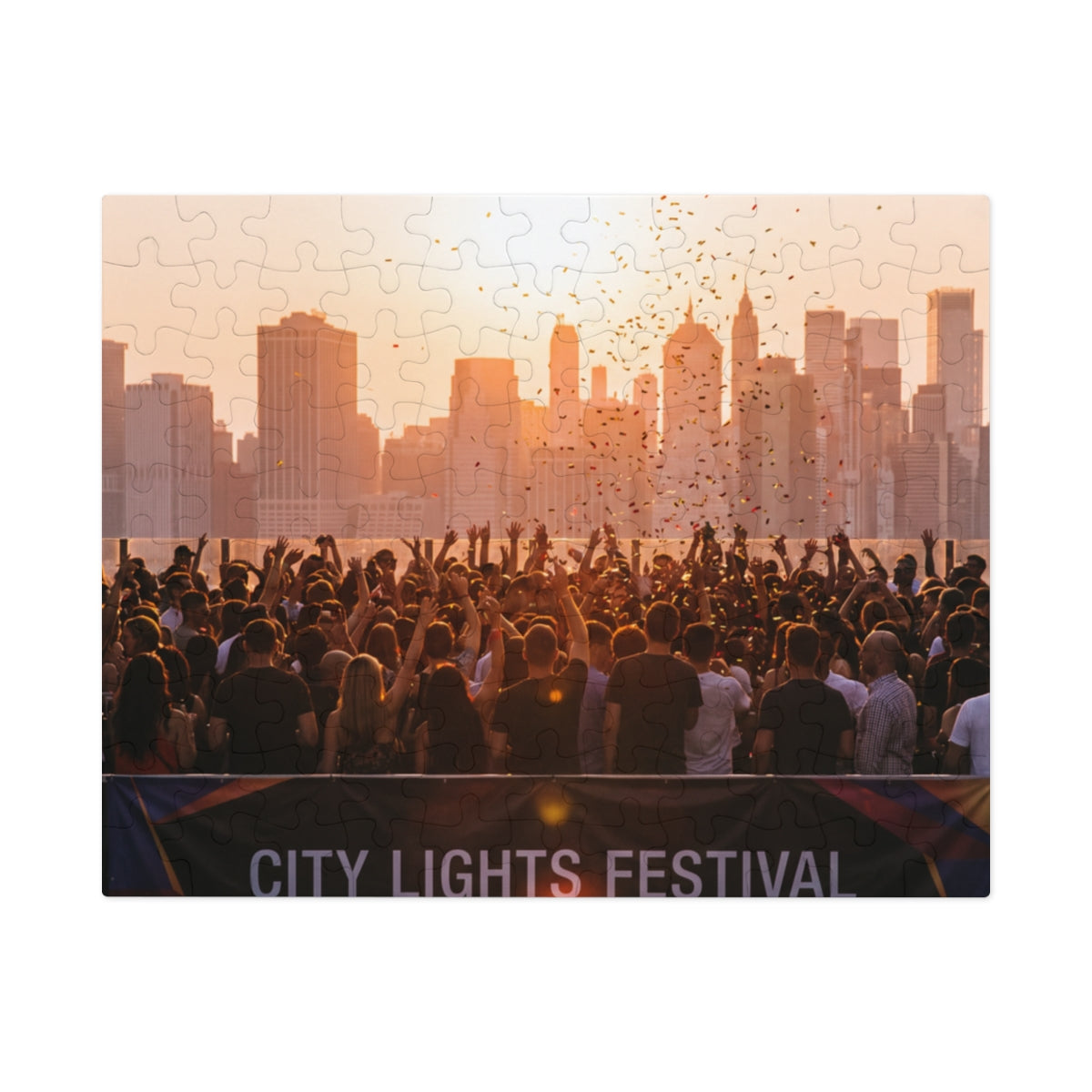 Jigsaw Puzzle with Tin - City Lights (30, 110, 252, 500... |...