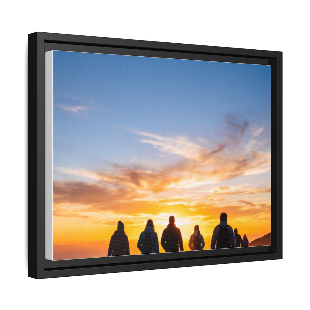 Framed Matte Canvas - Radiant Sunset Art — Black / 1.25"
