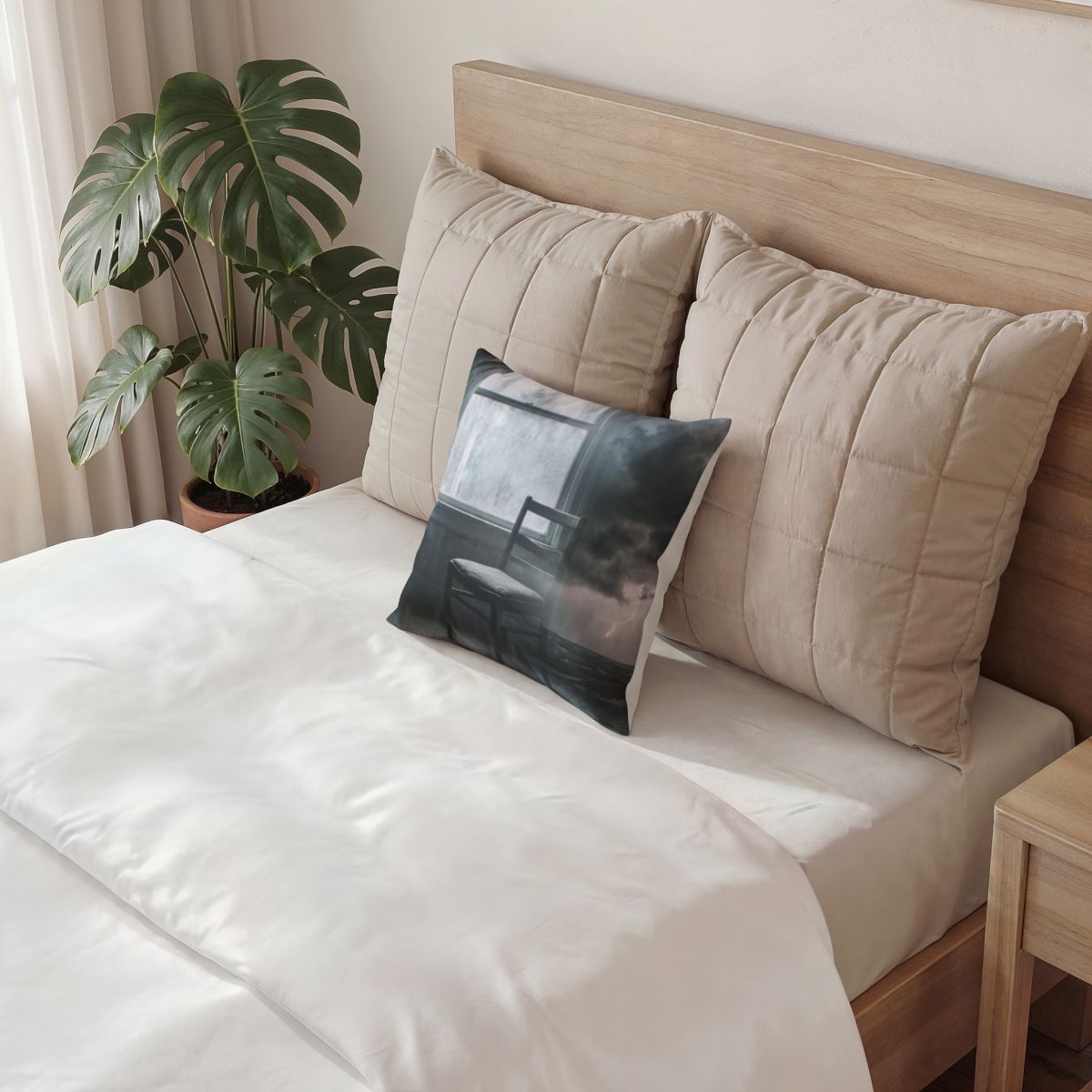 Poly Velvet Pillow - The Storm Within | Echovira Gallery