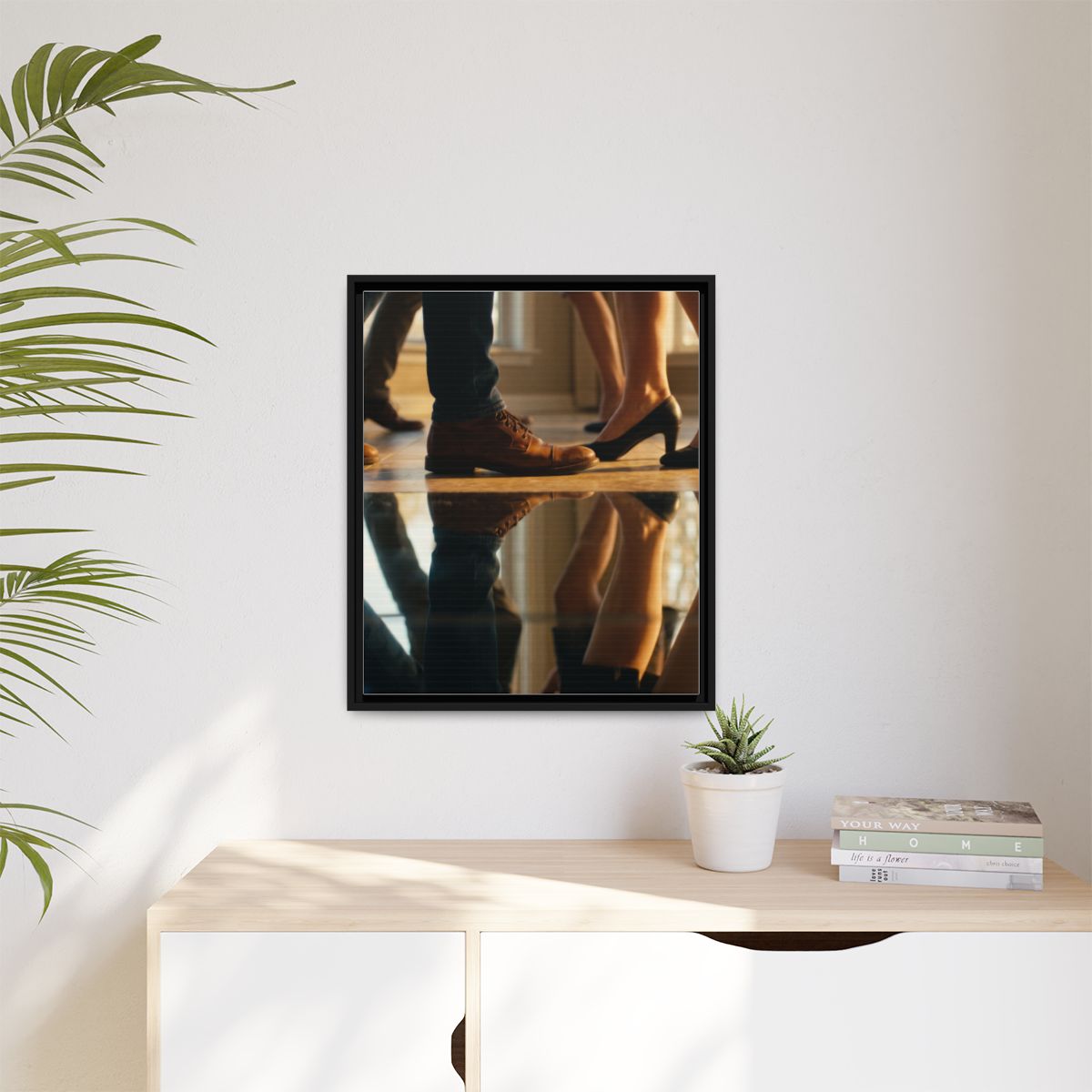 Matte Canvas, Framed - Golden Hour Reflections Cinematic Art...