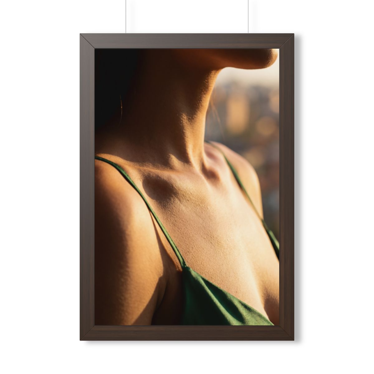 Framed Vertical Poster - Golden Hour Glow - Minimalist... |...