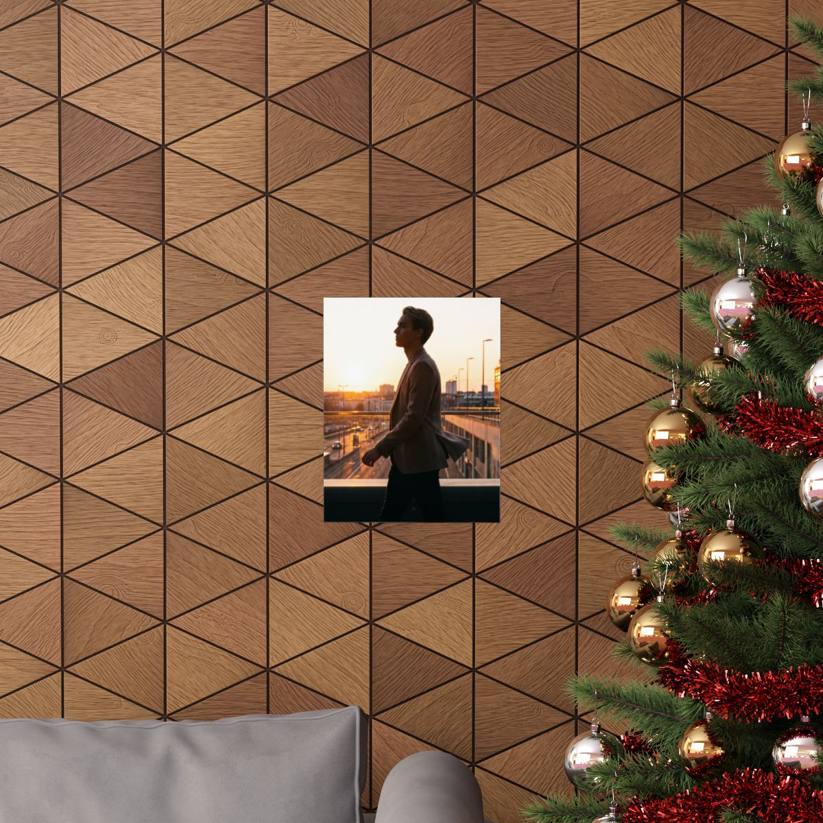 Matte Vertical Poster - Golden Hour Walk (8×10 & 36×54) |...