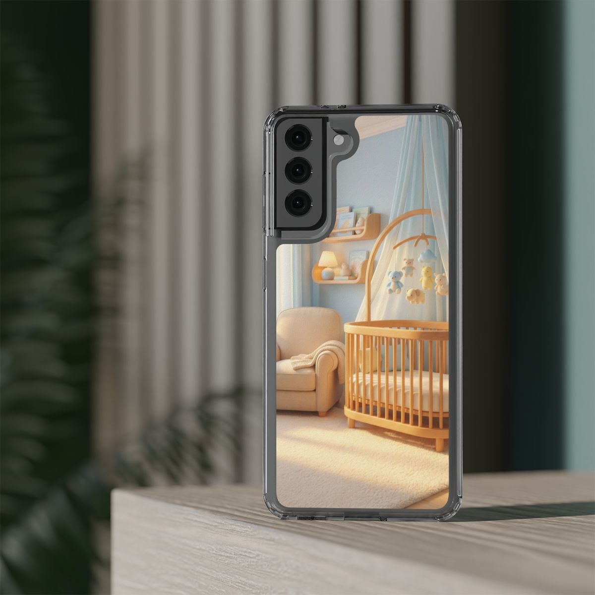 Clear Impact-Resistant Cases - Soft Blue Clear Phone Case...