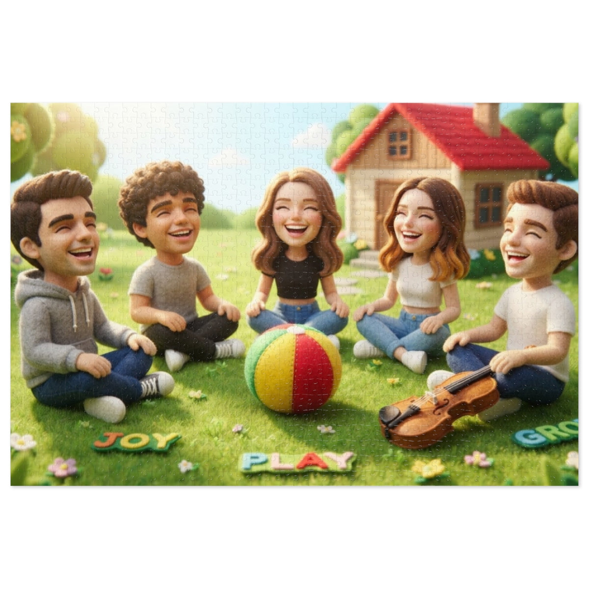 Jigsaw Puzzle with Tin - Meadow Pals (30, 110, 252, 500... |...