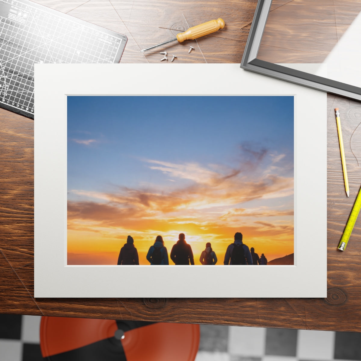 Fine Art Print - Framed Golden Hour Hike — Landscape