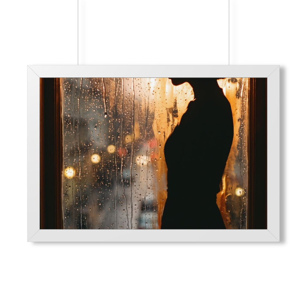 Framed Horizontal Poster - Twilight Rain — White (14×11... |...